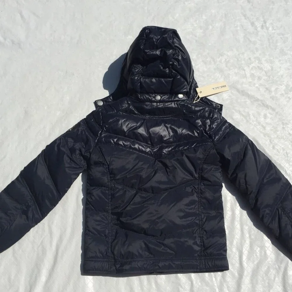 DIESEL*Navy Blue Hooded 'Janton' Jacket Coat $209 - Picture 4 of 6